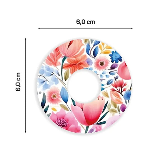 Pflaster für Libre 3 "Flowers" bunte Blumen