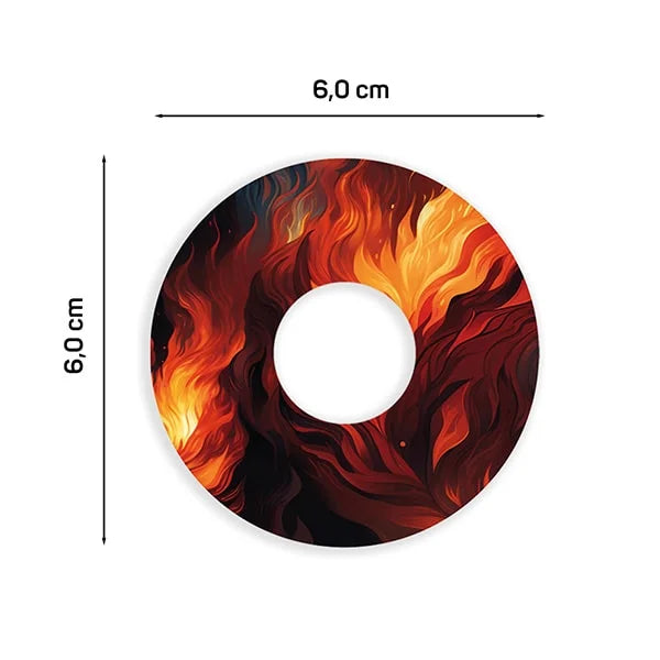 Pflaster für Libre 3 "Playtime" Motiv Flammen