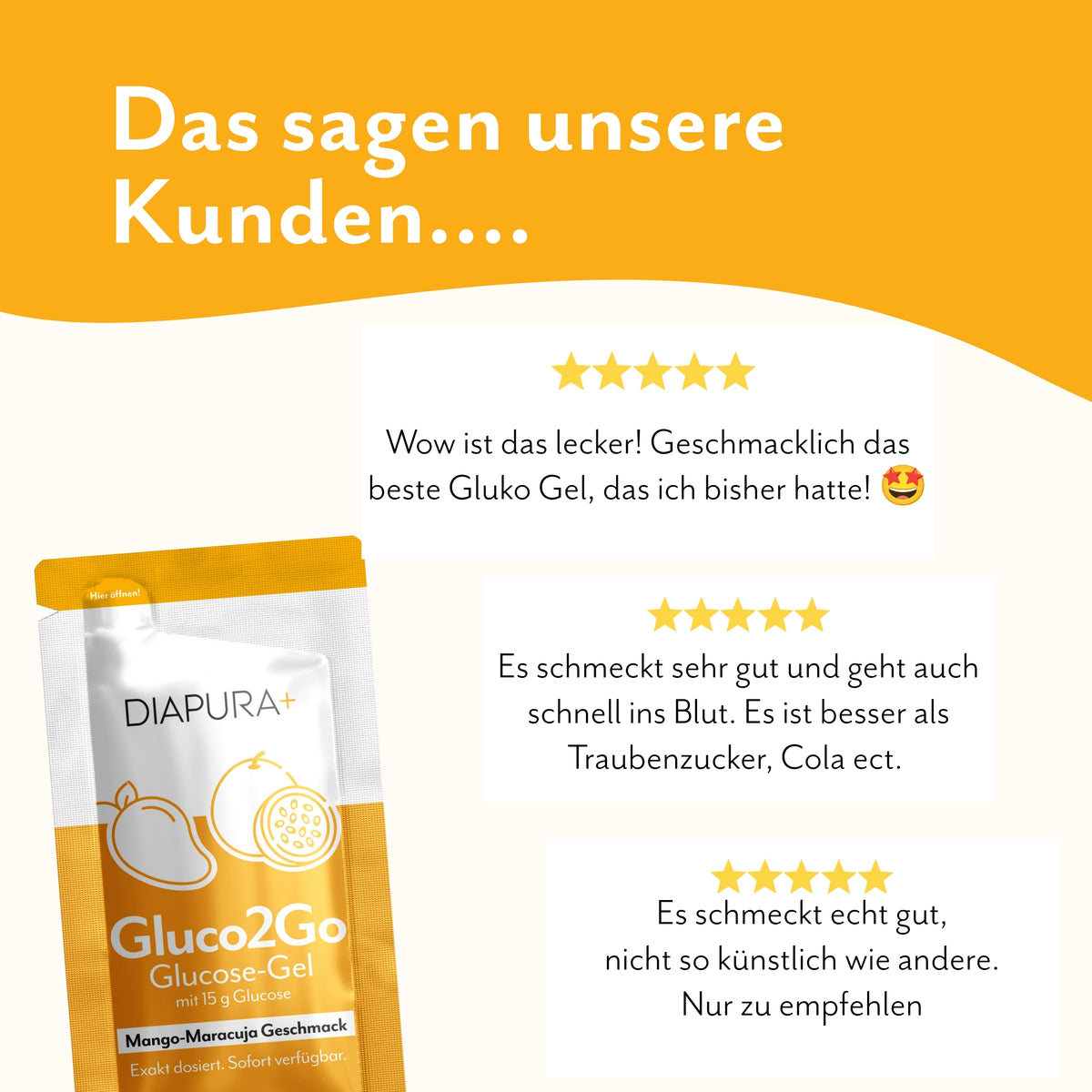 Gluco2Go Mango-Maracuja Kundenstimmen