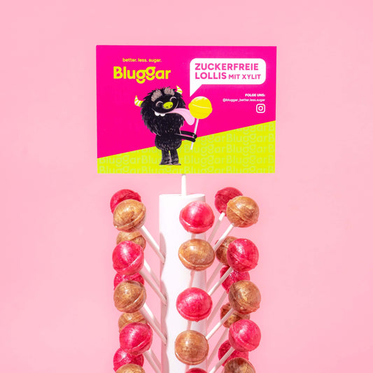 Bluggar Lollis im Lolli-Ständer