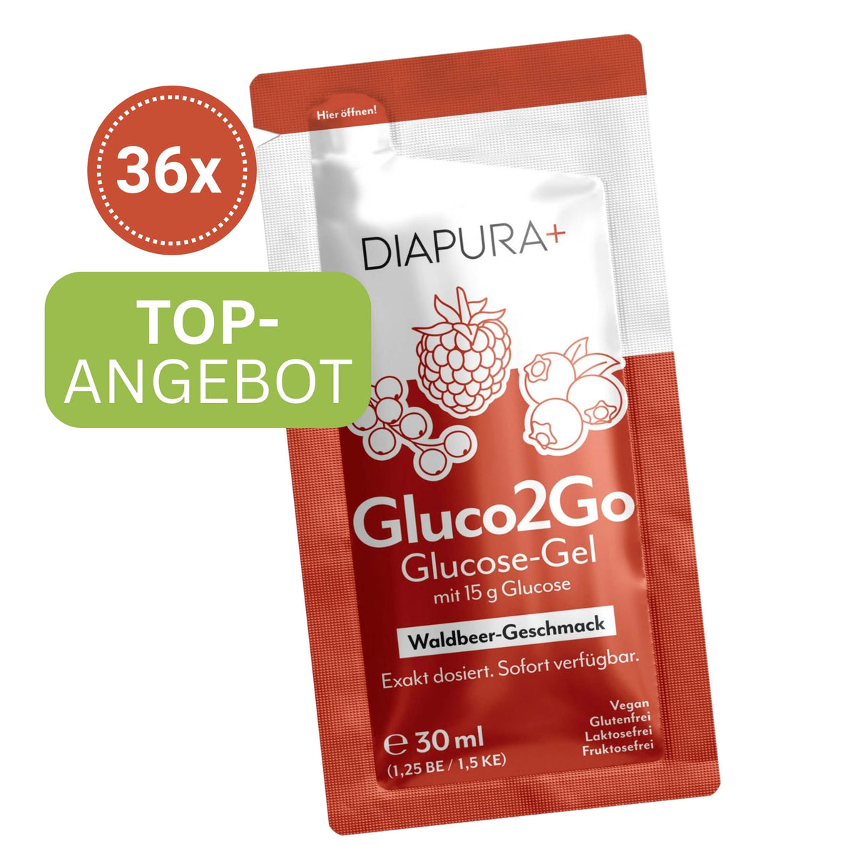 Gluco2Go Waldbeere 36 Stück