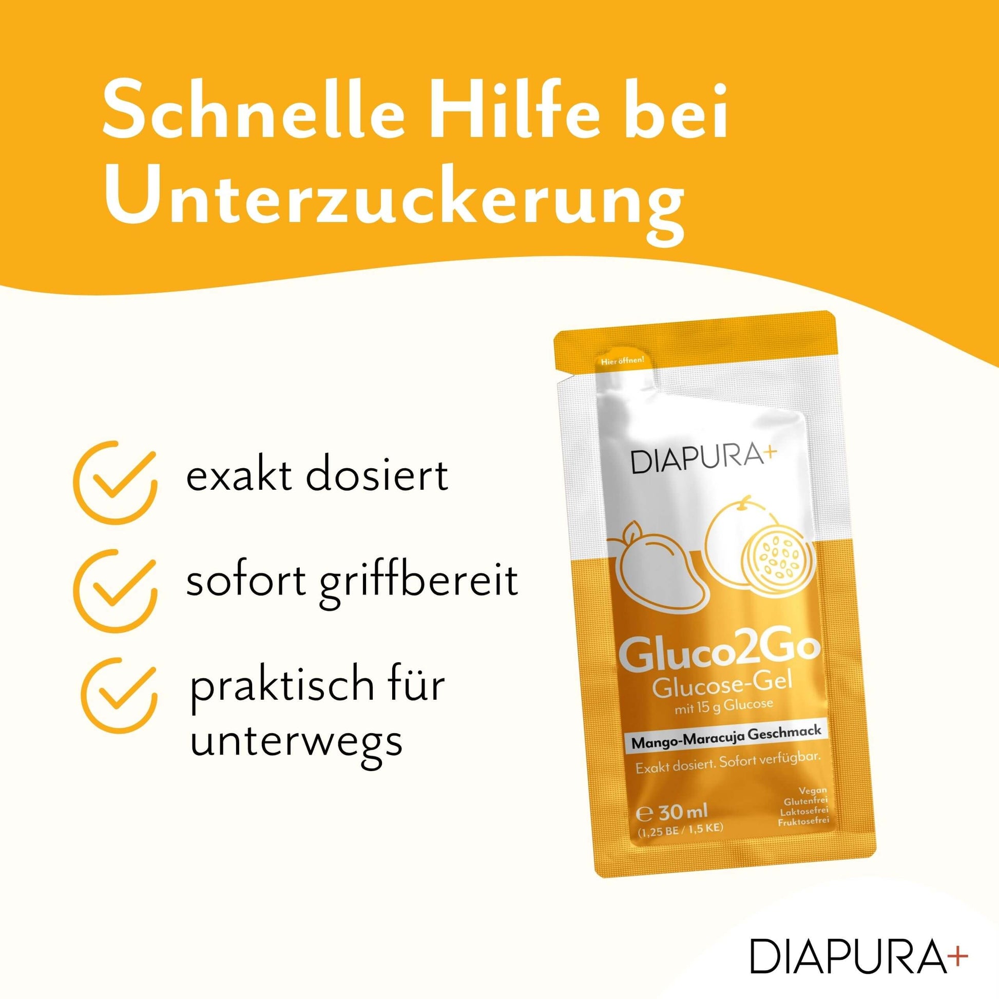 Gluco2Go Schnelle Hilfe bei Unterzuckerung