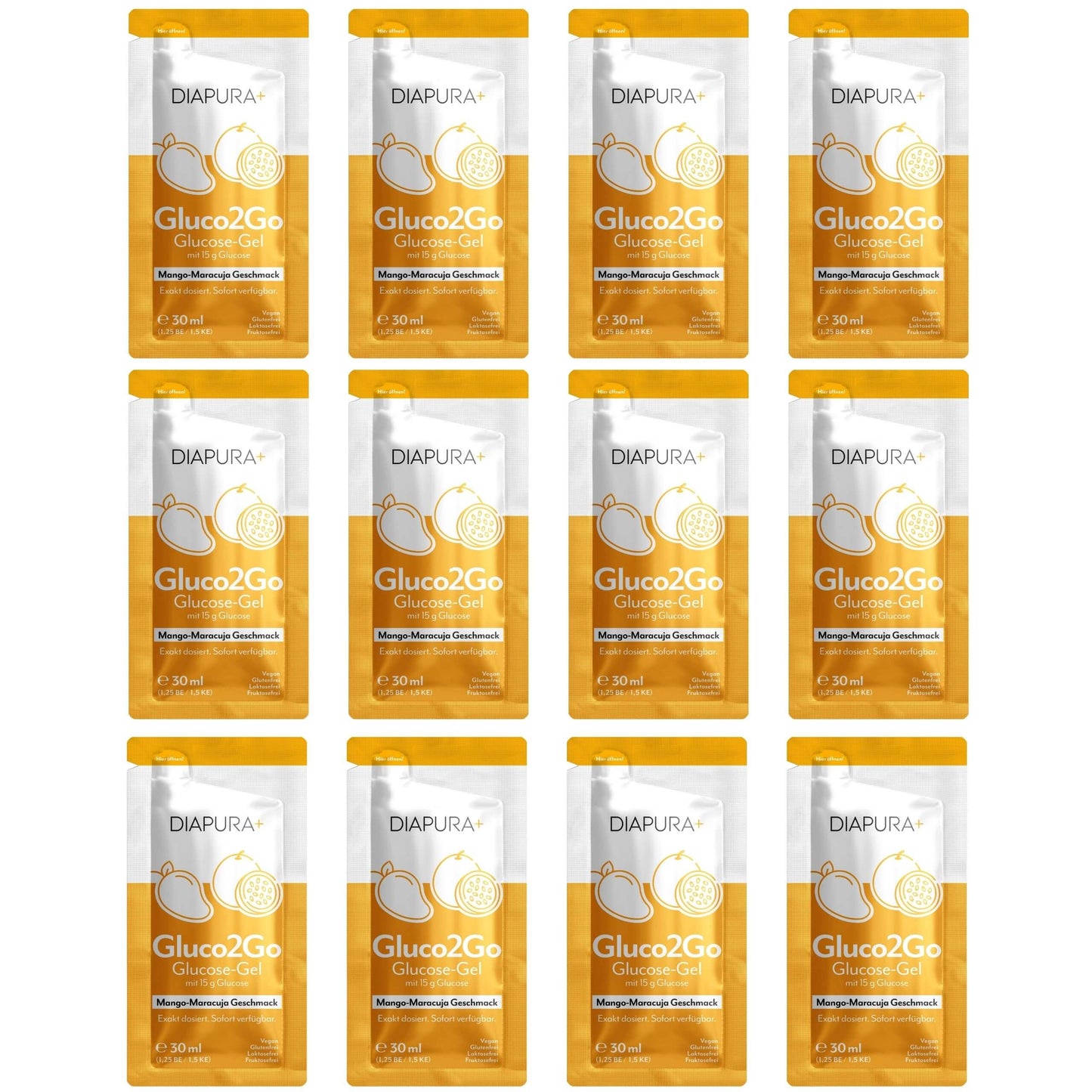 Gluco2Go Mango-Maracuja 12 Stück