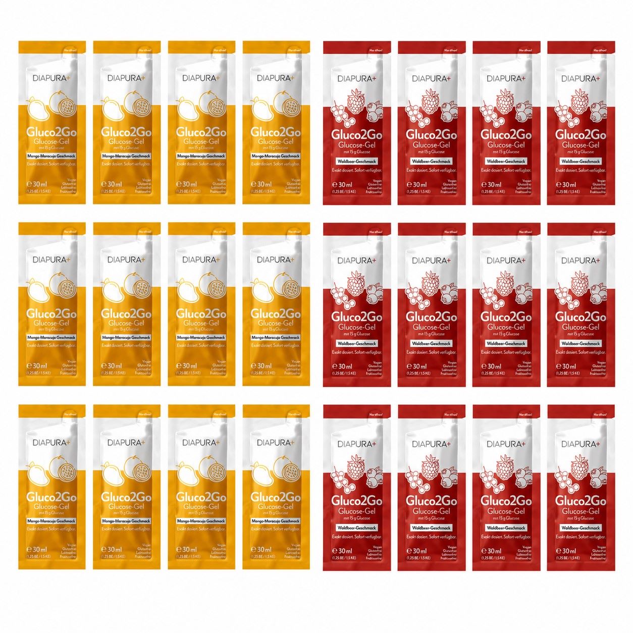 Gluco2Go XL-Sicherheits-Paket, 24 Stück in 2 Sorten
