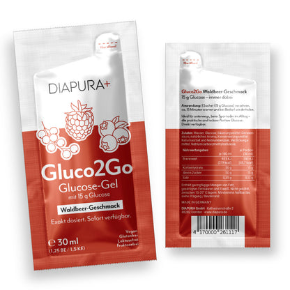 Gluco2Go Vorder-Rückseite