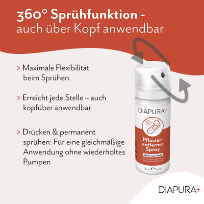 DIAPURA Pflasterentferner 360-Grad-Sprühfunktion