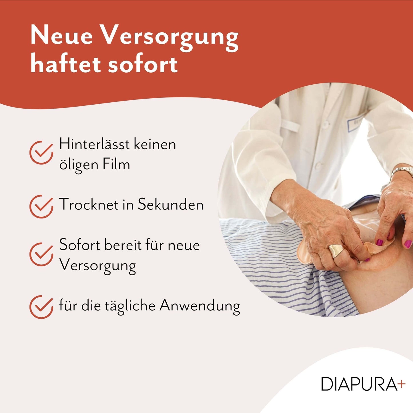 Diapura Pflasterentferner neue Versorgung haftet sofort