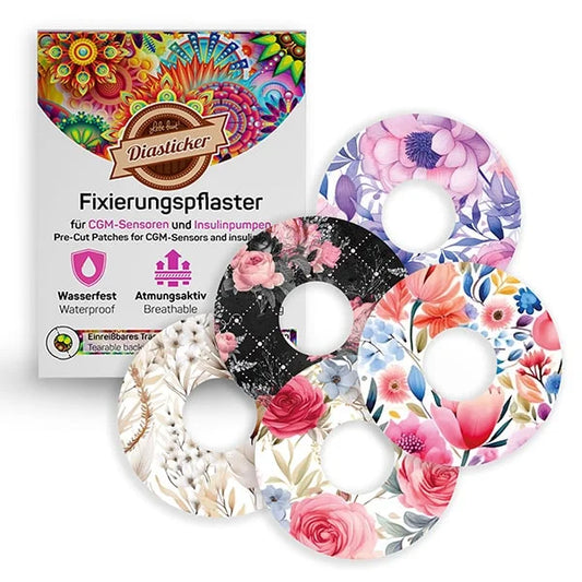 Pflaster für Libre 3 "Flowers" Mixpaket