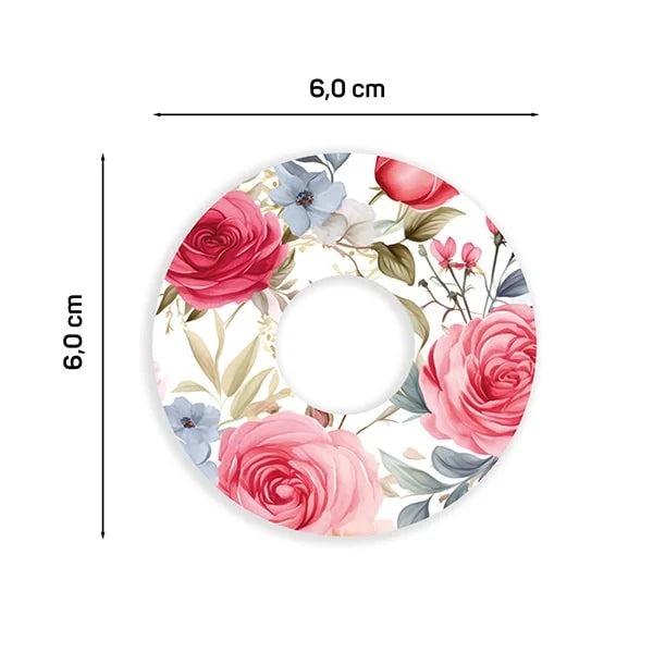 Pflaster für Libre 3, "Flowers", Motiv Rosen